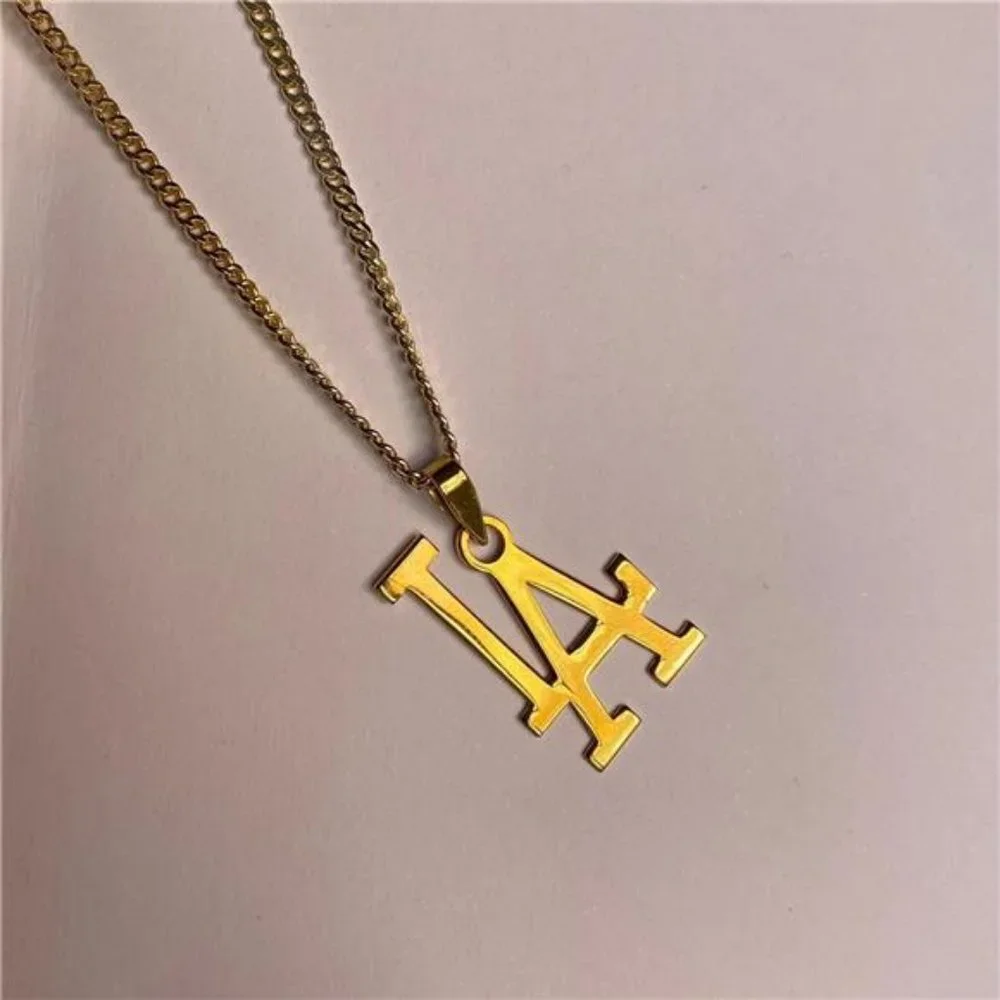 NEW MLB Los Angeles LA Dodgers Gold Team Pendant Logo Necklace 20